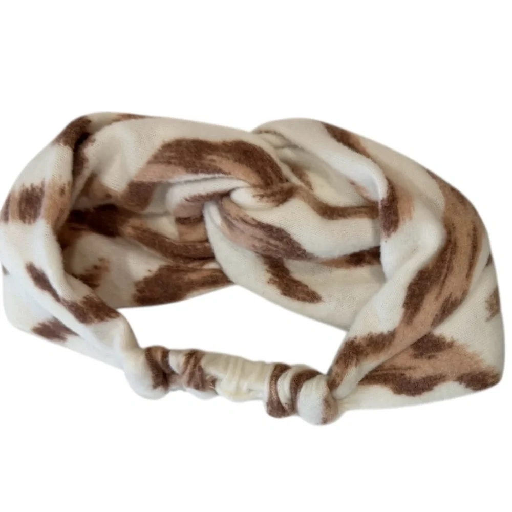 NWOT COLSIE Cute Soft Stretchy Animal Print Twist Knot Lounge PJ Headband